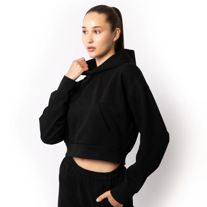 HERO-2120C Cropped Drop Shoulder Pullover Hoodie Thumbnail